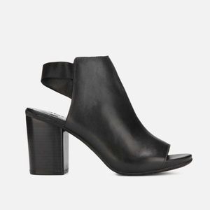Kenneth Cole Fridah Fly Open Toe Heels Blk Leather